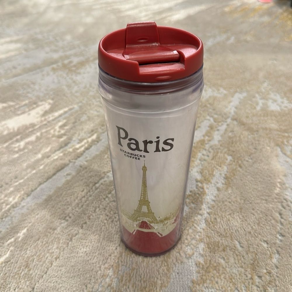 STARBUCKS COFFEE Paris  TRAVEL TUMBLER‎ 12 Oz RARE was only used for display